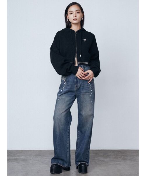 EMODA（エモダ）の「スパークビジュールーズジーンズ（デニムパンツ・レディース・ブラック/ブルー・MEDIUM/SMALL）」の11枚目の写真