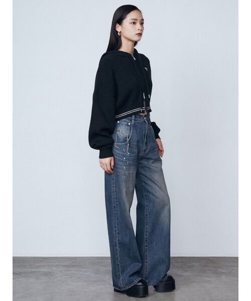 EMODA（エモダ）の「スパークビジュールーズジーンズ（デニムパンツ・レディース・ブラック/ブルー・MEDIUM/SMALL）」の14枚目の写真