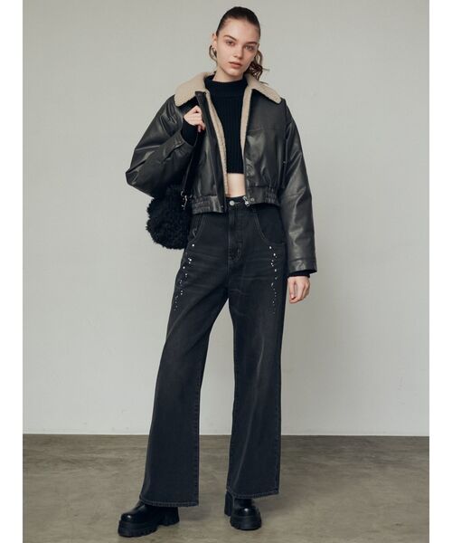 EMODA（エモダ）の「スパークビジュールーズジーンズ（デニムパンツ・レディース・ブラック/ブルー・MEDIUM/SMALL）」の19枚目の写真