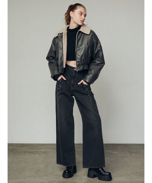 EMODA（エモダ）の「スパークビジュールーズジーンズ（デニムパンツ・レディース・ブラック/ブルー・MEDIUM/SMALL）」の18枚目の写真