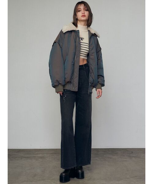EMODA(エモダ)の「スパークビジュールーズジーンズ(デニムパンツ・レディース・ブラック/ブルー・MEDIUM/SMALL)」の16枚目の写真