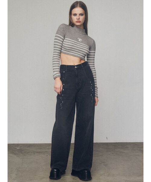 EMODA(エモダ)の「スパークビジュールーズジーンズ(デニムパンツ・レディース・ブラック/ブルー・MEDIUM/SMALL)」の15枚目の写真