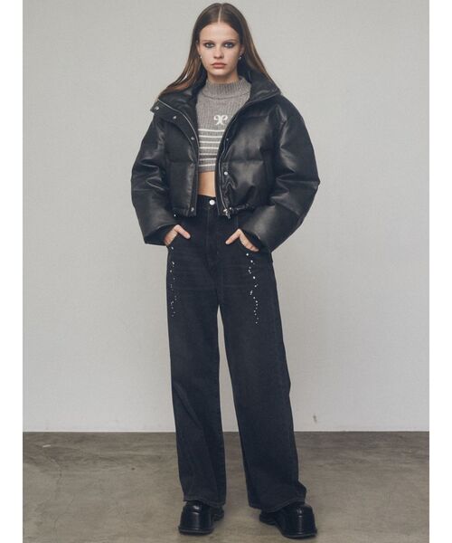 EMODA(エモダ)の「スパークビジュールーズジーンズ(デニムパンツ・レディース・ブラック/ブルー・MEDIUM/SMALL)」の14枚目の写真