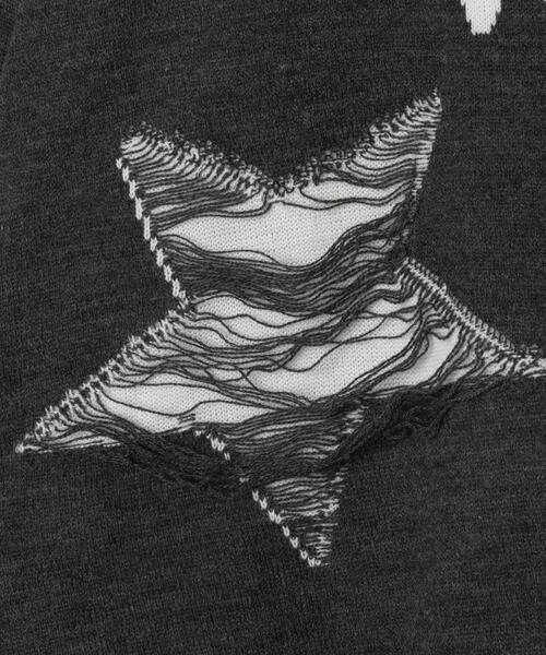 WEGO(ウィゴー)の「WEGO/ダメージジャガードニットプルオーバー(ニット/セーター・メンズ・オフホワイト/スミクロ/ブラック/グレー・MEDIUM/LARGE)」の16枚目の写真