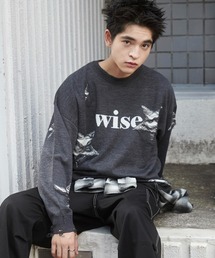 WEGO | WEGO/【24年秋冬新作】ダメージジャガードニットプルオーバー(ニット/セーター)