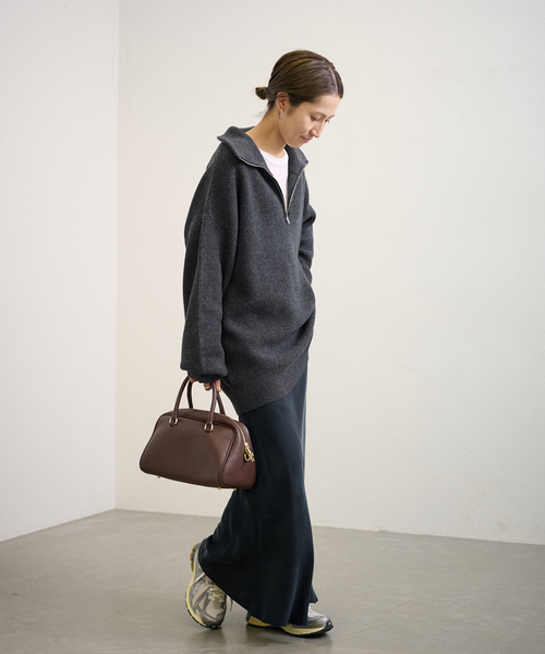 FRAMeWORK(フレームワーク)の「ワッフルハーフジッププルオーバー(ニット/セーター・レディース・チャコールグレー/ネイビー・FREE)」の22枚目の写真