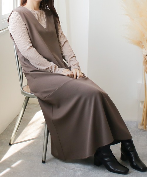 Social GIRL（ソーシャルガール）の「ウェーブジャガードロンT（Tシャツ/カットソー・レディース・ブラック/グレイッシュベージュ/アイボリー・M）」の20枚目の写真