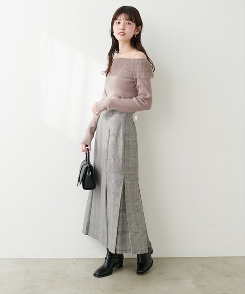 natural couture(ナチュラルクチュール)の「ピーチスエードマーメイドタックスカート(スカート・レディース・スミクロ/その他1/ピンク/ブラウン/ライトベージュ・MEDIUM/LARGE)」の10枚目の写真