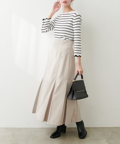 セール】ピーチスエードマーメイドタックスカート（スカート