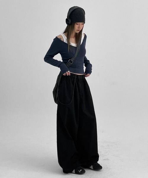 BLACKUP（ブラックアップ）の「[MADE]  フラッシュ SET - 長袖Tシャツ（Tシャツ/カットソー・レディース・ネイビー/ブラック/チャコール・ONESIZE）」の16枚目の写真