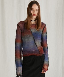 PRANK PROJECT | 【24WINTER PRE ORDER】モヘヤカスリリバーシブルニットトップ/Mohair Blur Reversible Knit Top(ニット/セーター)