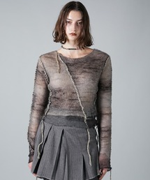 PRANK PROJECT | 【24WINTER PRE ORDER】モヘヤカスリリバーシブルニットトップ/Mohair Blur Reversible Knit Top(ニット/セーター)