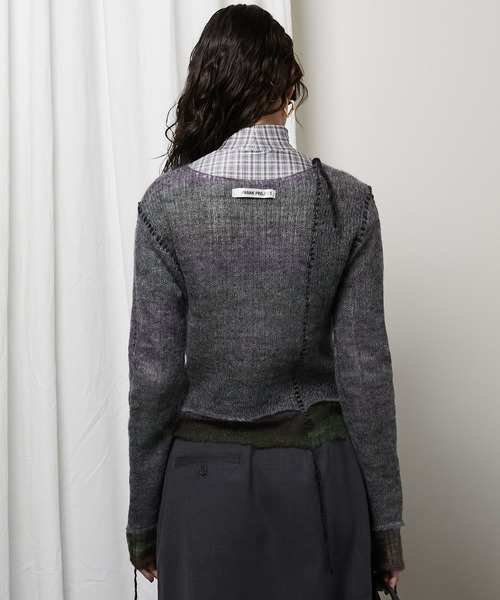 モヘヤカスリリバーシブルニットトップ/Mohair Blur Reversible