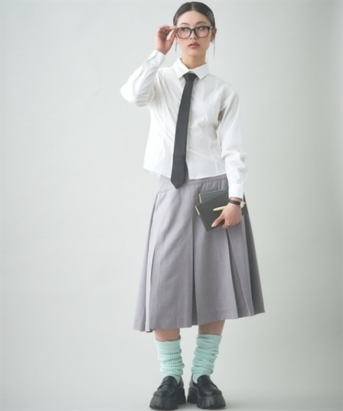TTOL(トール)の「タイトシャツ(シャツ/ブラウス・レディース・ホワイト/ブルー・M/L/LL)」の8枚目の写真