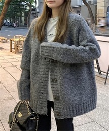 長袖Vネックニットカーディガン