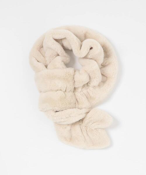 SENSE OF PLACE by URBAN RESEARCH（センスオブプレイスバイアーバンリサーチ）の「ウェーブティペット（マフラー・レディース・アイボリー/ブラウン/チャコールグレー・ONE）」の9枚目の写真