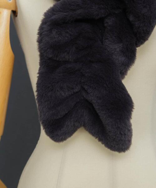 SENSE OF PLACE by URBAN RESEARCH（センスオブプレイスバイアーバンリサーチ）の「ウェーブティペット（マフラー・レディース・アイボリー/ブラウン/チャコールグレー・ONE）」の19枚目の写真