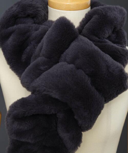 SENSE OF PLACE by URBAN RESEARCH（センスオブプレイスバイアーバンリサーチ）の「ウェーブティペット（マフラー・レディース・アイボリー/ブラウン/チャコールグレー・ONE）」の20枚目の写真