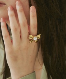 ゴールド リボンモチーフリング a1a310-1.jpg