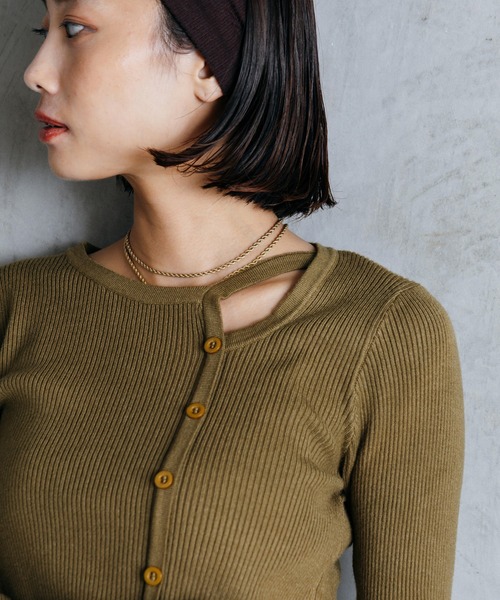 【Taylormade】アシンメトリーモックセーター（未使用に近い） セール】《UNISEX》Super120s High Gauge Prime-Over Mock Neck