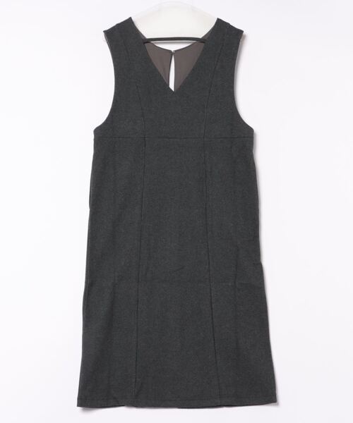 INCEDE（インシード）の「ジップジャンパースカート（ジャンパースカート・レディース・チャコールグレー/ブラック・M/L/LL）」の3枚目の写真