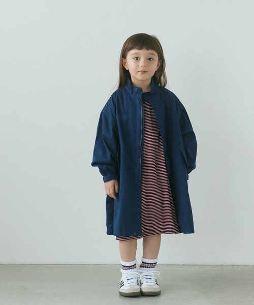 green label relaxing（グリーンレーベルリラクシング）の「TJ キルト 切り替え モッズコート / キッズ  110cm-130cm（モッズコート・キッズ・オリーブ/ネイビー・110cm/120cm/130cm）」の2枚目の写真