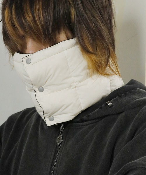 TAION（タイオン）の「TAION/タイオン BASIC DOWN NECK WARMER ネックウォーマー（ネックウォーマー/スヌード・メンズ・ブラック/グレー/オフホワイト/ネイビー/ベージュ・ONE SIZE）」の19枚目の写真