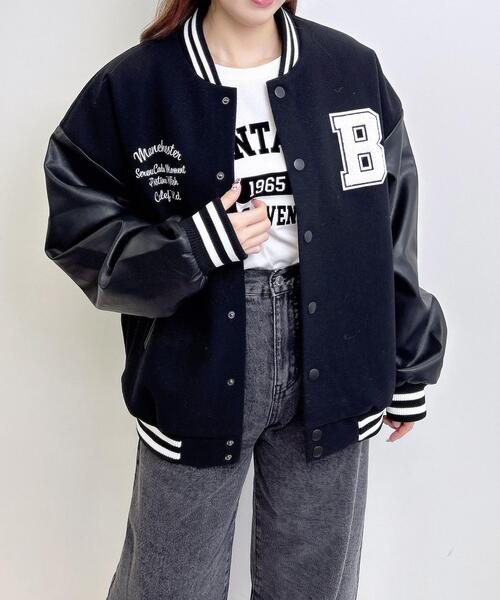 INGNI（イング）の「ワッペン付スタジャン（スタジャン・レディース・グレー系その他3/ブラック系その他2/ブラック×ブラック・M）」の10枚目の写真