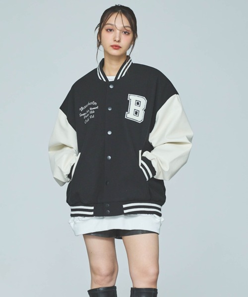 INGNI（イング）の「ワッペン付スタジャン（スタジャン・レディース・グレー系その他3/ブラック系その他2/ブラック×ブラック・M）」の2枚目の写真