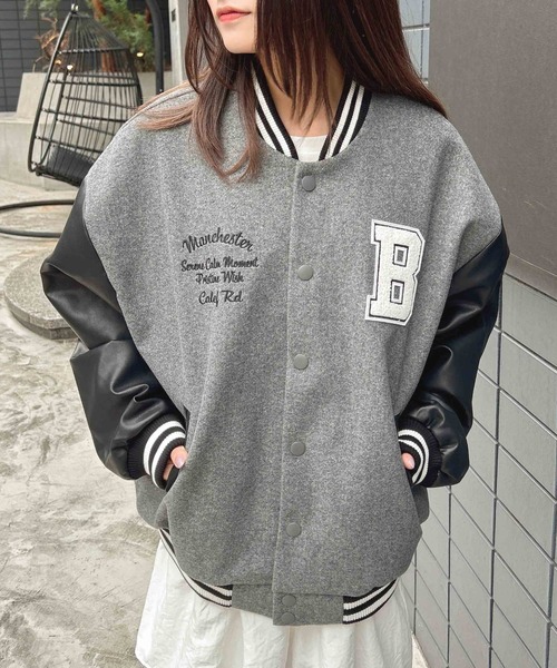 INGNI（イング）の「ワッペン付スタジャン（スタジャン・レディース・グレー系その他3/ブラック系その他2/ブラック×ブラック・M）」の11枚目の写真