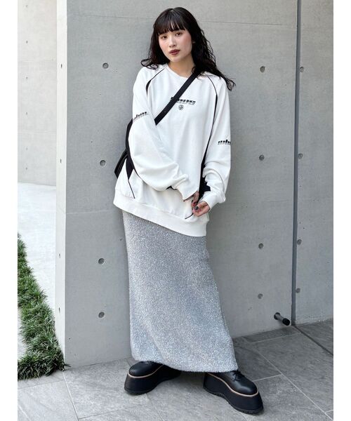 MURUA（ムルーア）の「バイカラーレーサースウェット（スウェット・レディース・ブラック/ホワイト・FREE）」の15枚目の写真