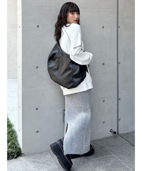 MURUA（ムルーア）の「バイカラーレーサースウェット（スウェット・レディース・ブラック/ホワイト・FREE）」の16枚目の写真