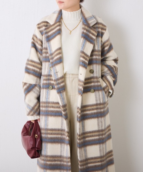 COLLAGEGALLARDAGALANTE チェックダブルチェスターコート COLLAGE GALLARDAGALANTE（コラージュガリャルダガランテ）の