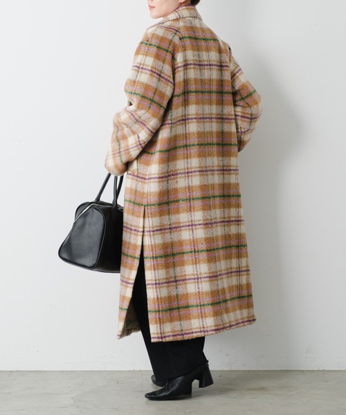 COLLAGE GALLARDAGALANTE(コラージュガリャルダガランテ)の「チェックダブルチェスターコート(その他アウター・レディース・キャメル/ブルー・FREE)」の20枚目の写真