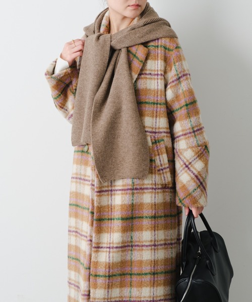 COLLAGE GALLARDAGALANTE(コラージュガリャルダガランテ)の「チェックダブルチェスターコート(その他アウター・レディース・キャメル/ブルー・FREE)」の15枚目の写真