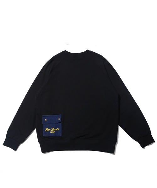 BEN DAVIS（ベンデイビス）の「《BEN DAVIS PROJECT LINE》PRINT SWEAT CREW（スウェット・メンズ・パープル/ブラック/ヘザーグレー・MEDIUM/LARGE/X-LARGE）」の4枚目の写真