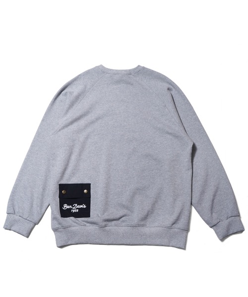 BEN DAVIS（ベンデイビス）の「《BEN DAVIS PROJECT LINE》PRINT SWEAT CREW（スウェット・メンズ・パープル/ブラック/ヘザーグレー・MEDIUM/LARGE/X-LARGE）」の5枚目の写真