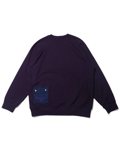 BEN DAVIS（ベンデイビス）の「《BEN DAVIS PROJECT LINE》PRINT SWEAT CREW（スウェット・メンズ・パープル/ブラック/ヘザーグレー・MEDIUM/LARGE/X-LARGE）」の6枚目の写真