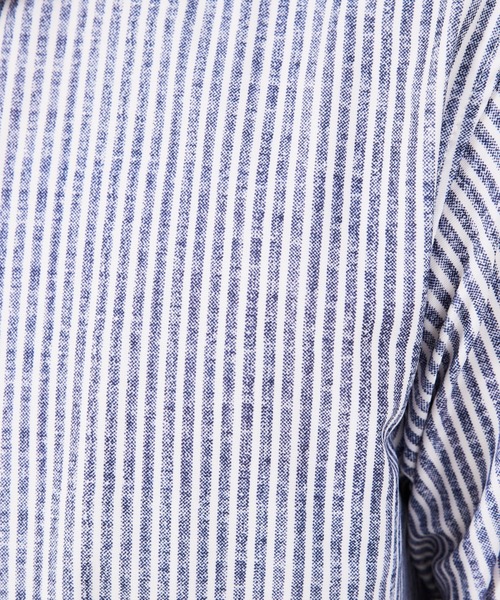 【通年生地使用】トリコット ストライプ 長袖シャツ（シャツ/ブラウス）｜ABAHOUSE GRAY（アバハウスグレイ）