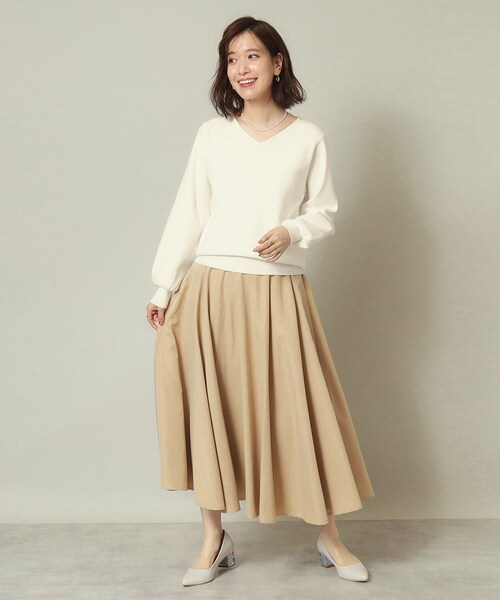 ITS'DEMO（イッツデモ）の「◆【通勤／手洗い可】Vネックラメニット（ニット/セーター・レディース・オフホワイト/ライトグレー/ピンク/パープル/ネイビー・00）」の10枚目の写真