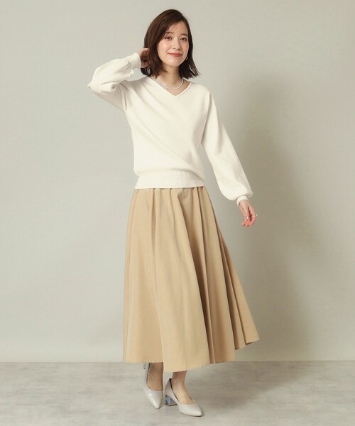 ITS'DEMO（イッツデモ）の「◆【通勤／手洗い可】Vネックラメニット（ニット/セーター・レディース・オフホワイト/ライトグレー/ピンク/パープル/ネイビー・00）」の11枚目の写真