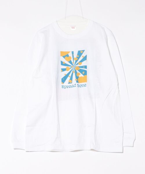 ARCHIVER(アーカイバ)の「【Spread Love】オリジナルプリント L/S T(Tシャツ/カットソー・レディース・ブラック/ホワイト・MEDIUM)」の2枚目の写真