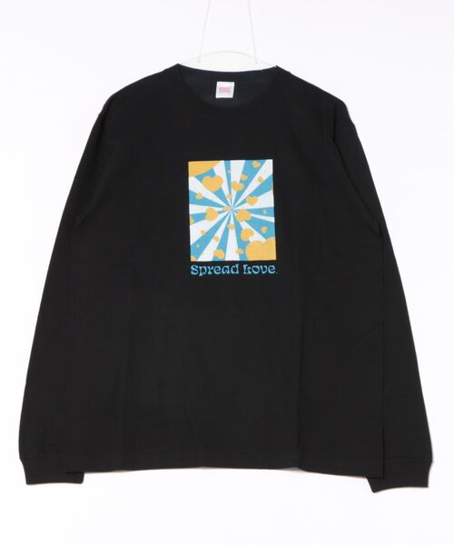 ARCHIVER(アーカイバ)の「【Spread Love】オリジナルプリント L/S T(Tシャツ/カットソー・レディース・ブラック/ホワイト・MEDIUM)」の1枚目の写真