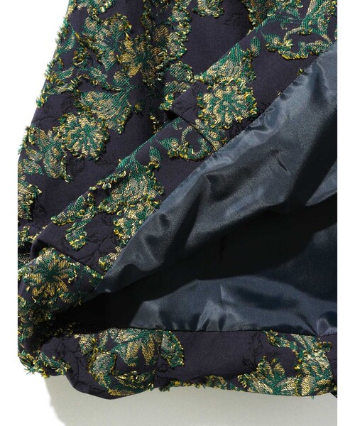 MIDIUMISOLID(ミディウミソリッド)の「MIDIUMISOLID for Ladies ロングバルーンスカート(フラワーカットジャガード)(スカート・レディース・ネイビー・FREE)」の15枚目の写真