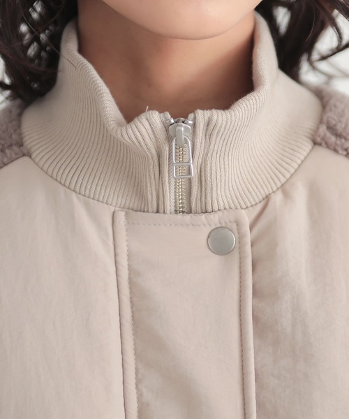 n'OrLABEL（ノアールレーベル）の「『ボア切り替え中綿ブルゾン』（ブルゾン・レディース・カーキ/ベージュ・FREE）」の9枚目の写真