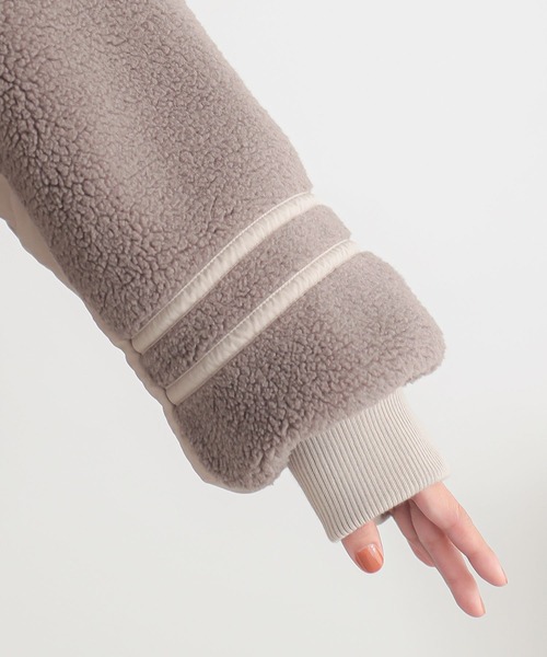 n'OrLABEL（ノアールレーベル）の「『ボア切り替え中綿ブルゾン』（ブルゾン・レディース・カーキ/ベージュ・FREE）」の11枚目の写真