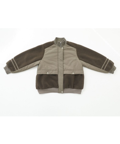n'OrLABEL（ノアールレーベル）の「『ボア切り替え中綿ブルゾン』（ブルゾン・レディース・カーキ/ベージュ・FREE）」の17枚目の写真
