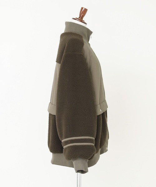 n'OrLABEL（ノアールレーベル）の「『ボア切り替え中綿ブルゾン』（ブルゾン・レディース・カーキ/ベージュ・FREE）」の19枚目の写真