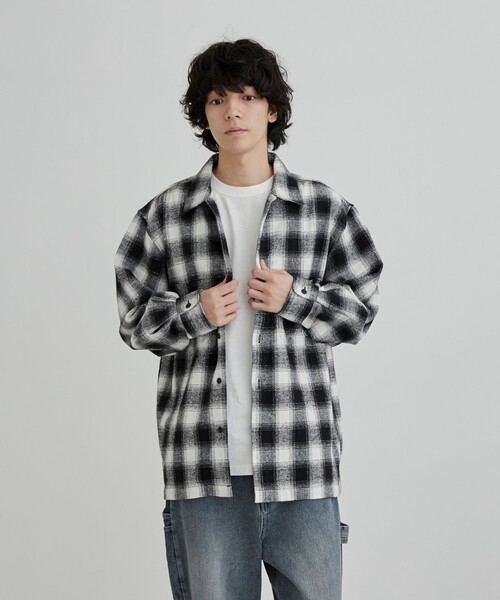 PENNEYS(ぺニーズ)の「Penneys(ぺニーズ)別注CPOオンブレチェックシャツ(シャツ/ブラウス・メンズ・ホワイト/レッド・M/L)」の7枚目の写真