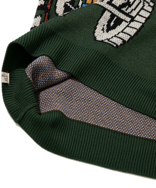 【セール】Duckster/ダックスター ジャガードニットセーター（BAGGY CAR）（ニット/セーター）｜go slow caravan（ゴースローキャラバン）